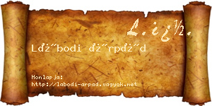 Lábodi Árpád névjegykártya