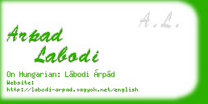 arpad labodi business card